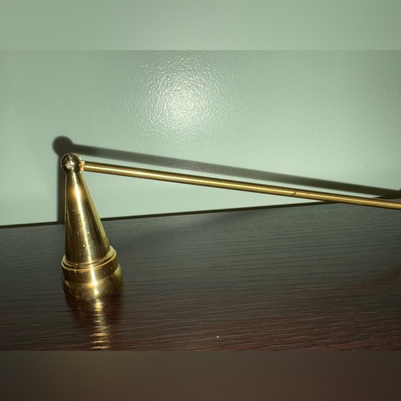 Golden Brass Candle Snuffer Ralph Lauren Christmas Asthenic - Picture 6 of 8